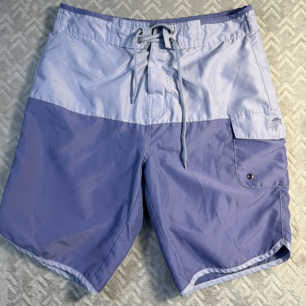 Trunks Swim & Surf Board Shorts Tropical Men's Blue/Purple Size Small - Picture 1 of 5